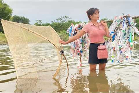 Best Survival Skills, Fish Trap In The River and How To Make Fishing Tubes From Bamboo#aqua #bamboo