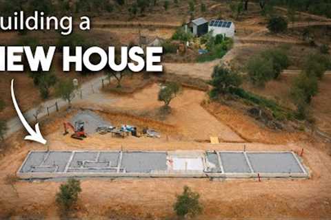 Building Our House Start To Finish | Episode 9 Dug Huge Trench, Slab Insulation, Plumbing and Gravel