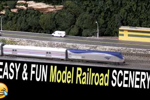 MODEL RAILROAD SCENERY! Easy &amp; fun,  How To. using BARNES PRODUCTS