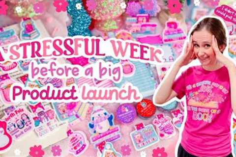 A Stressful Week Before a Big Product Launch 🌸 Unboxing New Products, Packing Orders 🩷 STUDIO VLOG