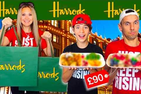 ONLY eating HARRODS FOOD for 24 hours! SHOPPING and EATING challenge 😋