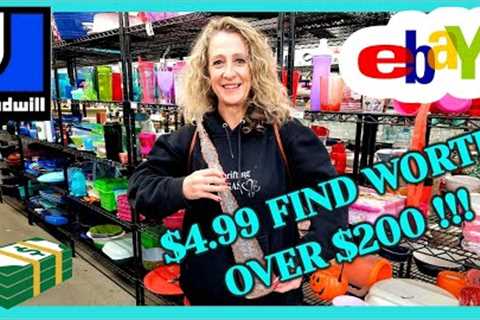 This GOODWILL is AMAZING! / $5 FIND is WORTH $200 on EBAY / THRIFT WITH ME / A GIFT of RAKU POTTERY!