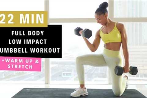 23 minute Dumbbell HIIT Workout | Full Body &amp; Low Impact