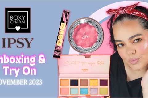 Unboxing and Try On: IPSY, BOXYCHARM by IPSY, and ICON BOX November 2023