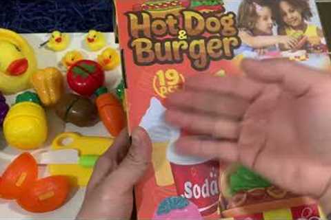Satisfying With Unboxing Hot Dog &amp; Burger (Fast Food) I ASMR_Video......!!!