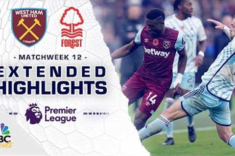 West Ham United v. Nottingham Forest | PREMIER LEAGUE HIGHLIGHTS | 11/12/2023 | NBC Sports