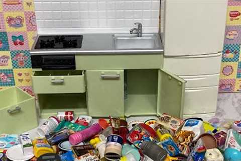 ASMR Organizing mini brands Re-ment  unboxing  miniature tiny toys mini kitchen rement