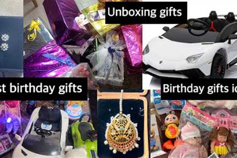 FIRST BIRTHDAY GIFTS🎁| IDEAS |UNBOXING| TOYS|GOLD| TRANSPORT |