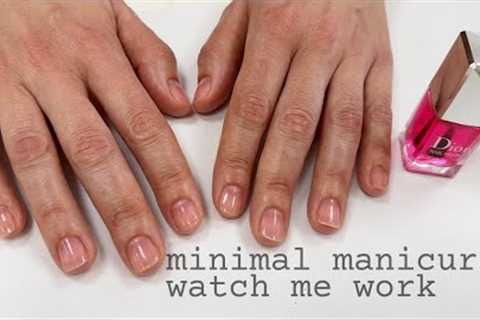 You won't believe how her nails looked before! [Minimal manicure, watch me work]