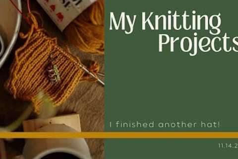 Denim + Rain | Knitting a Christmas Sweater | More Knit Hats | Knitting Projects | Knitting Podcast