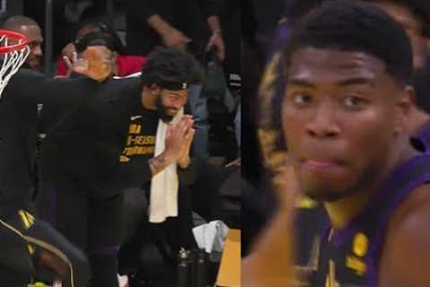 LeBron and AD show off ninja celebration after Rui Hachimura' lightning dunk