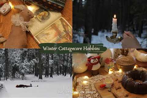 Winter Cottage Hobbies ☃️| Making a Mouse 🐭 and Walnut Cake 🕯️❄️