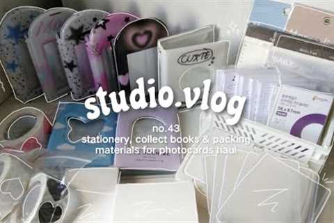stationery, collect books and packing materials for photocards haul 💌 | studio vlog 43 🌷🦋🤍