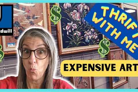 I BOUGHT ART WORTH OVER $100 at Goodwill! Thrift With Me