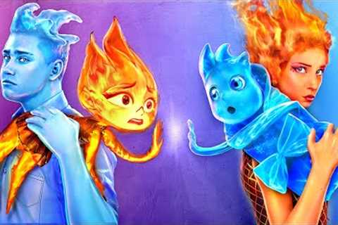 Ember and Wade from Elemental Have Children! Fire vs Water Parenting Hacks!