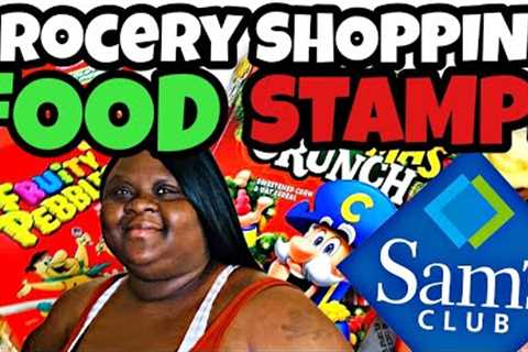 FOOD STAMPS | GROCERY SHOP WITH ME | SAM’S CLUB! HOTEL LIVING | MEATS  SNACKS and SUSHI !!!