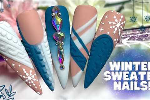 4 DIFFERENT SWEATER NAIL IDEAS| WINTER NAIL ART DESIGN| SWEATER NAIL TUTORIAL| MADAM GLAM