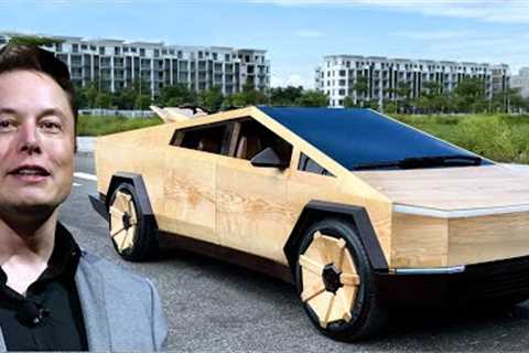 I Built Wooden Tesla Cybertruck For Elon Musk
