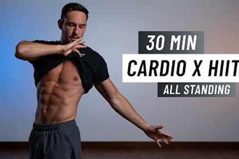 30 Min Cardio HIIT Workout For Fat Burn - ALL STANDING - No Equipment, Home Workout