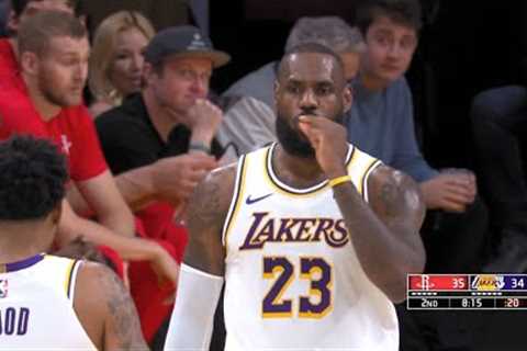 LeBron James started smoking after he missed a layup vs Rockets 😂