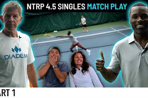 @TotalTennisDomination  vs. The Angry Old Man - 4.5 Singles Match Play (Part 1)