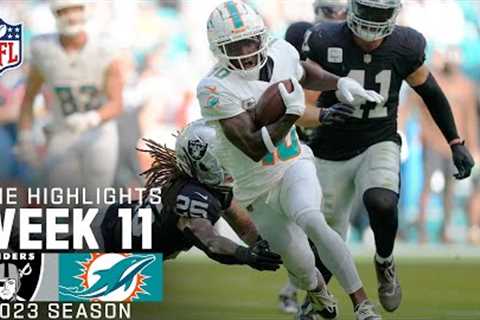 Las Vegas Raiders vs. Miami Dolphins Game Highlights | NFL 2023 Week 11