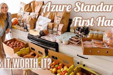 AZURE STANDARD HAUL BULK FOOD STORE SHOP BUDGET MEAL PREP FOOD STORAGE PANTRY TOUR LARGE FAMILY MEAL