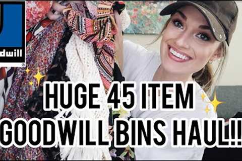HUGE 45 Item Goodwill Outlet [Bins] Thrift Haul!! Amazing finds to Resell on Poshmark for a Profit $