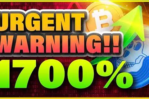 URGENT WARNING CRYPTO HOLDERS! 1700% Solana Rally