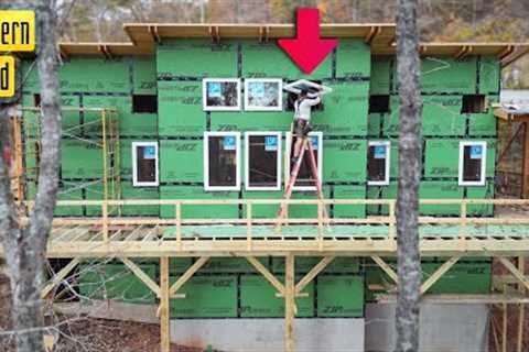 Modern Home Build | 26 | peel and stick roof underlayment and window installation