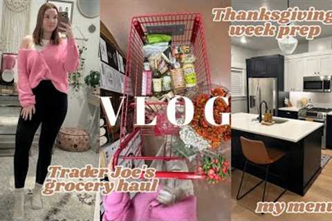 VLOG | Trader Joe's Grocery Haul, My Thanksgiving Menu + Prep, Minimal-izing My Kitchen