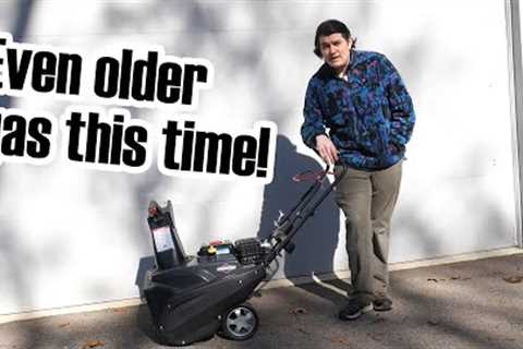 This snow blower has 2-year-old gas in it. Let's see how it starts.