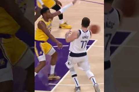 Luka NUTMEGGED LeBron for the ASSIST!🥶
