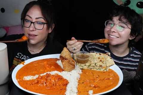 INDIAN FOOD MUKBANG | TIKKA MASALA AND BUTTER CHICKEN