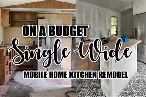 ON A BUDGET 1970’S SINGLE WIDE MOBILE HOME KITCHEN REMODEL