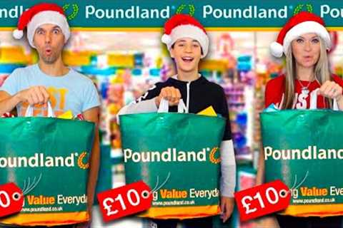 Christmas POUNDLAND gift SHOPPING challenge! 🎁  £10 budget!