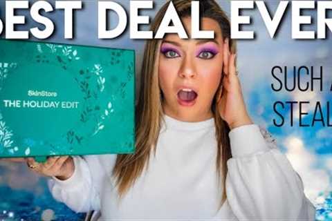 SkinStore The Holiday Edit Box 2023 Unboxing + Coupon Code | BETTER THAN ADVENTS!