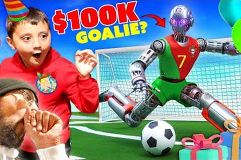 Stolen Robokeeper Update! Shawn's Soccer Birthday Party Surprise (FV Family Pt 2)