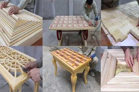 6 Amazing Woodworking Projects That You Can't Miss // Coffee Table With Design Unique From Old Wood
