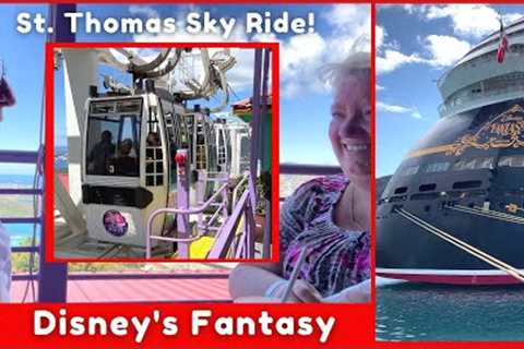 DISNEY Fantasy Sky Ride excursion at St. Thomas | Lunch Dining Review with Amazing Views