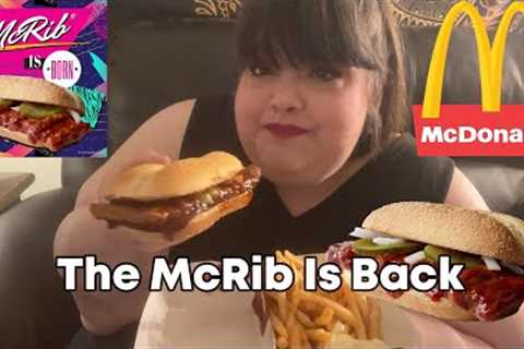McDonald's The McRib is Back Mukbang ASMR Eating Show