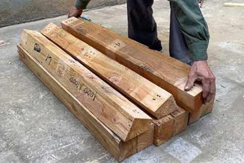 Woodworking Idea That Will Amaze You From Recycled Wood // A Dining Table With A Very Sturdy Design
