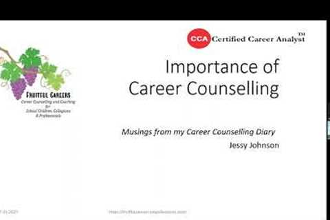 Importance of Career Counselling - Jessy Johnson