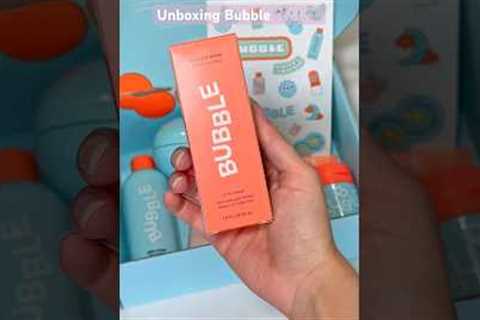 🫧🫧Unbox Bubble Skincare #beauty #skincare #skincareroutine #toner #shorts #viral #unboxing