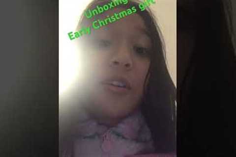 Unboxing Christmas gift from my friend