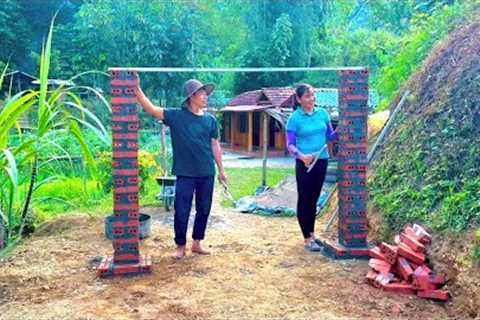 Together design and build a solid brick farm entrance gate. Farm innovation journey 2023