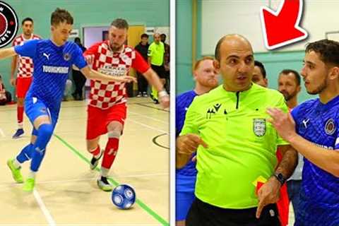 I Played in a PRO FUTSAL MATCH &amp; The REF Got ANGRY! (Football Skills &amp; Goals)