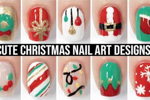 Christmas Nail Art 2023 🎄 Cute &amp; Easy Christmas Nail Design Compilation!