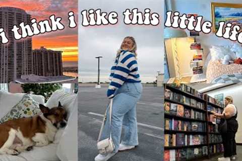 a simple day in my little life *book shopping, watching the sunset, apartment updates, &amp; a sick ..