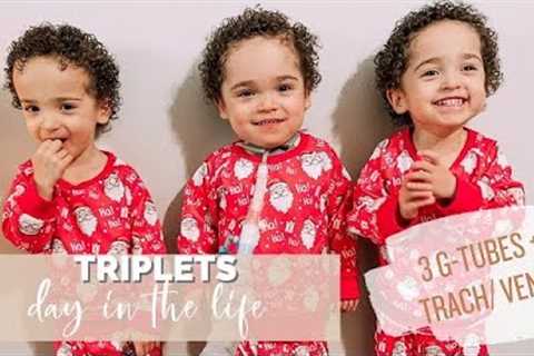 *TRIPLETS* vlog: day in the life with medically complex kiddos!
